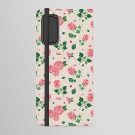 Red Rose Pattern Android Wallet Case