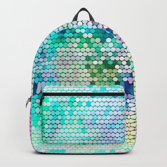Fancy dots colorful abstract modern pattern Backpack