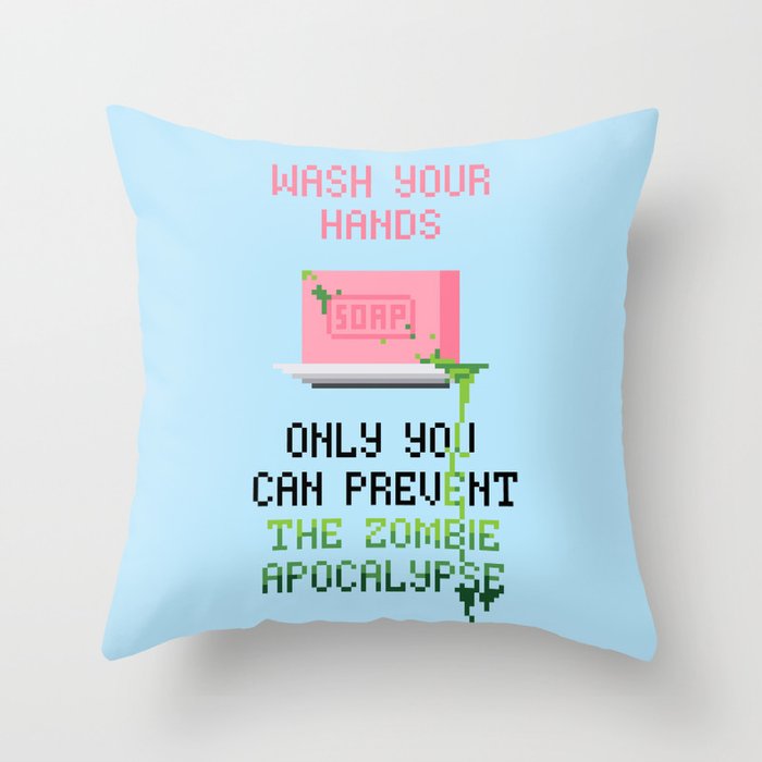 Wash Your Hands Throw Pillow