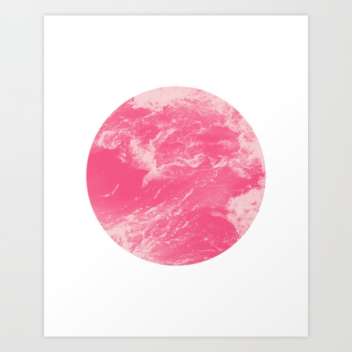 Pink Ocean Waves Art Print