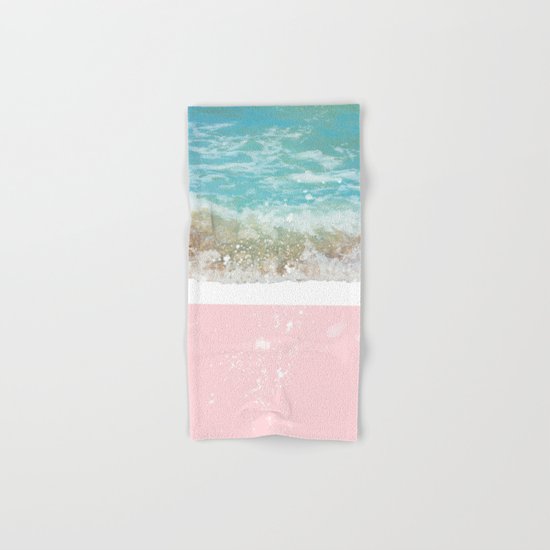 Blue Wave On Pink Hand & Bath Towel