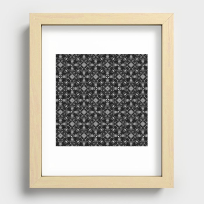 MonoChrome Repeating Pattern Recessed Framed Print