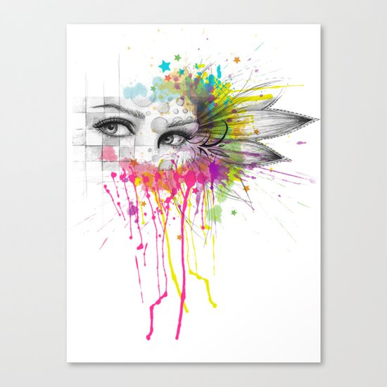 Beautiful Flower Eyes Canvas Print
