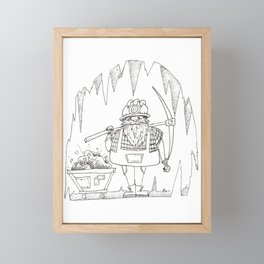 Miner Framed Mini Art Print
