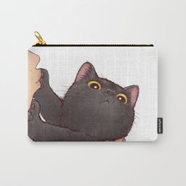 cat : huuh Carry-All Pouch | Kiss, Pastel, Painting, Pop Art, Acrylic, Pet, Graphic Design, Cute, Cat, Animal 