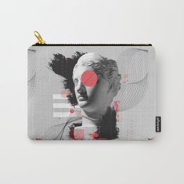 Contemporary art collage with antique statue head in a surreal style.  Carry-All Pouch