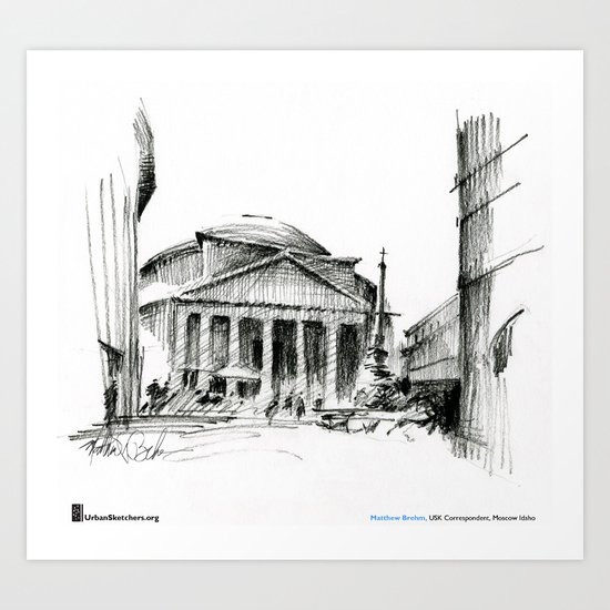 Matthew Brehm, "Roma Pantheon" Art Print