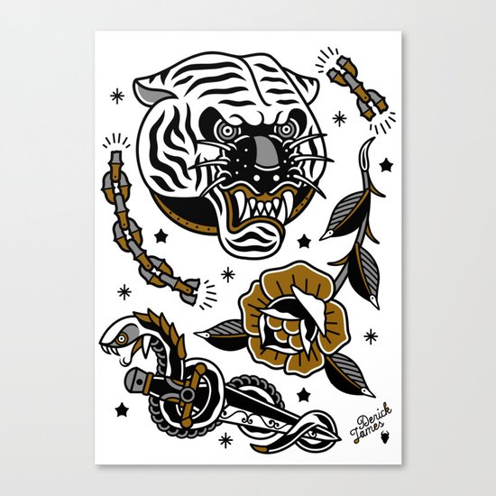 tattoo set Canvas Print