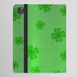 Green Silk Metallic Clover Modern Collection iPad Folio Case