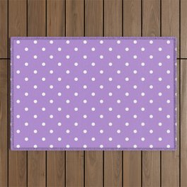 Dotted (White & Lavender Pattern) Outdoor Rug