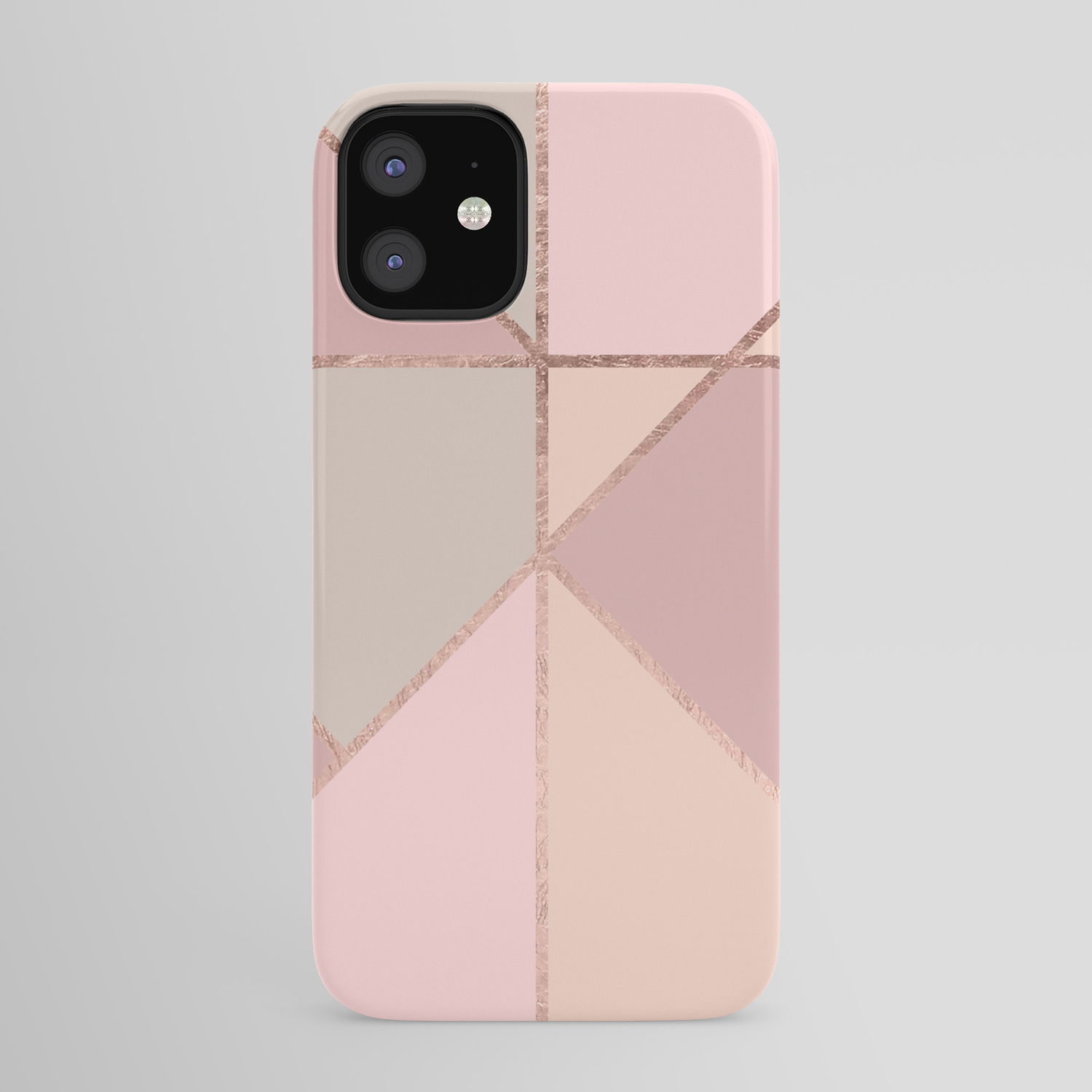 Modern Rose Gold Peach Blush Pink Color Block Iphone Case By Girly Trend By Audrey Chenal Society6