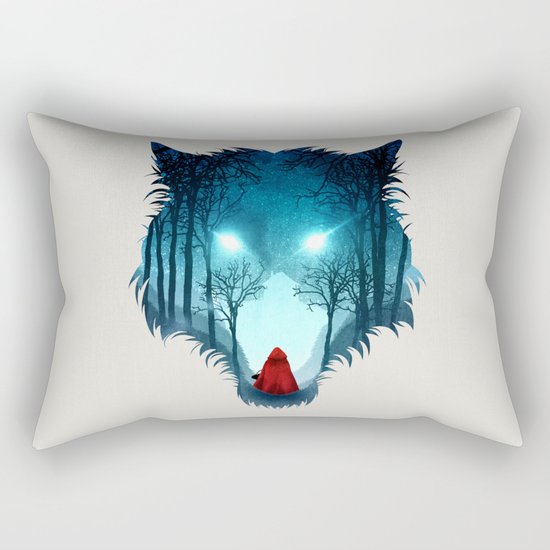 Big Bad Wolf (light version) Rectangular Pillow