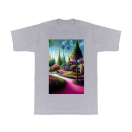 Fantasy Art Forest, Fairytale, Magical Garden Painting T Shirt