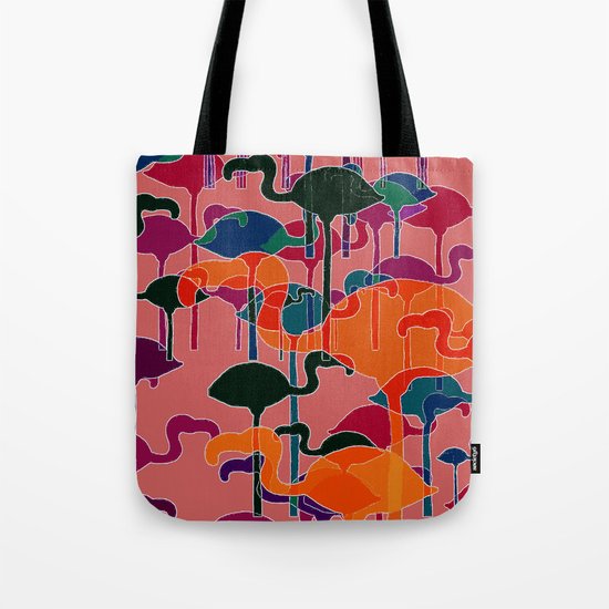 multicoloured flamingos Tote Bag