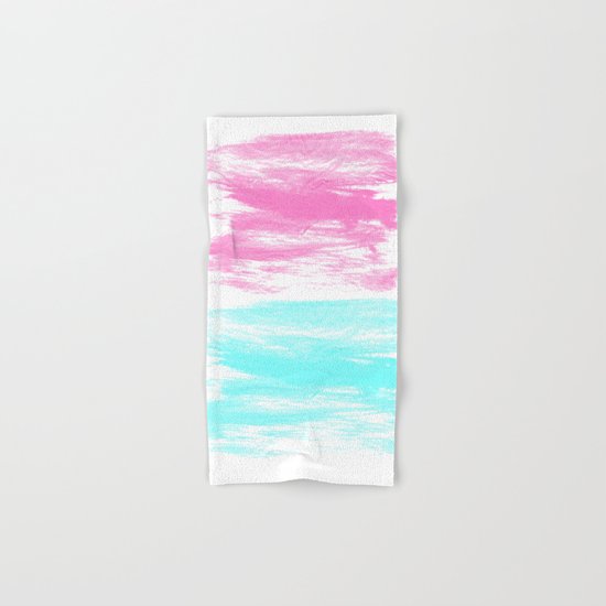 Summer Brushstrokes painting boho modern minimal abstract neon painting cool beach socal vibe Hand & Bath Towel