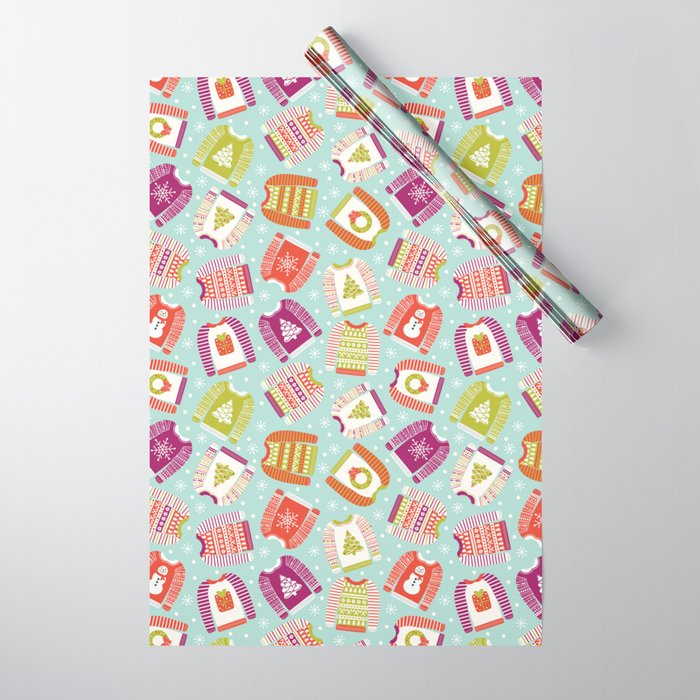 Ugly christmas on sale sweater wrapping paper