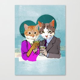 Kitty Cocktails Canvas Print