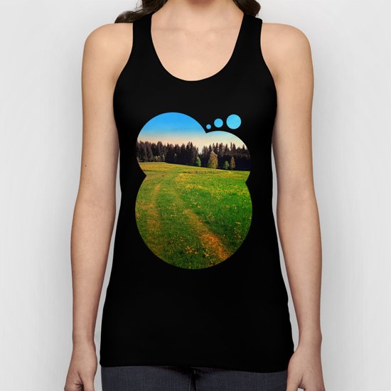 Outdoors in sunny spring Unisex Tank Top