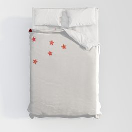 Red And Yellow Star Photography  Duvet Cover