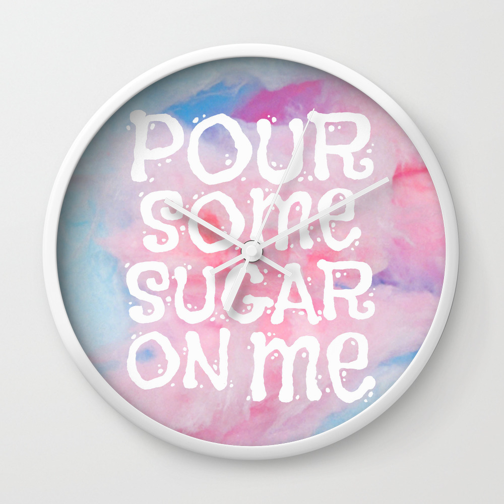 Cotton Candy Sugar Pinks Aesthetic Quotes Candy Shop Decor Wall Clock By Gypsydreams06 Society6