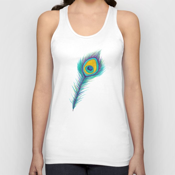 Indian Peacock Feather Tank Top