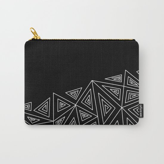 Abstract black and white pattern.Triangles 2 . Carry-All Pouch