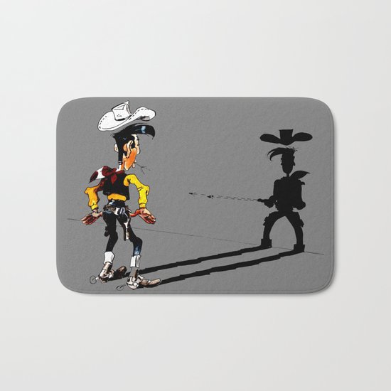 Fast shadow - OUPS - grey version Bath Mat