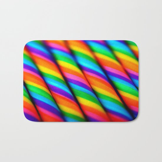 Rainbow Candy : Candy Canes Bath Mat
