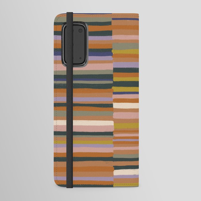 Brown striped pattern Android Wallet Case