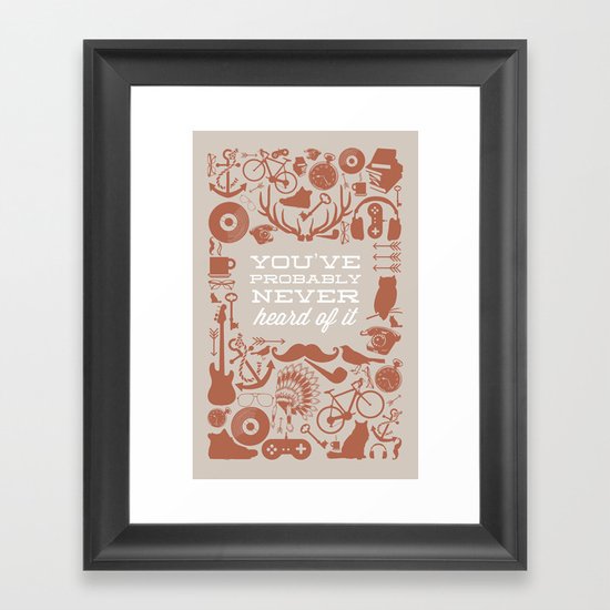 The Study of Hipsters Framed Art Print