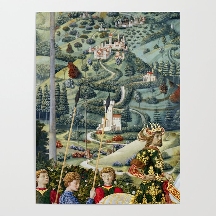Benozzo Gozzoli - Procession of the Middle King Poster