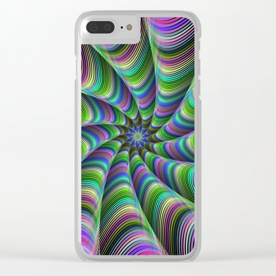 Striped tentacles Clear iPhone Case