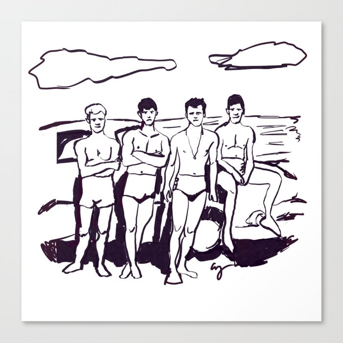 Beach Guys Canvas Print