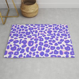 Leopard Print Abstractions – Periwinkle Area & Throw Rug