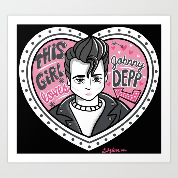 This Girl Loves Johnny Depp Art Print