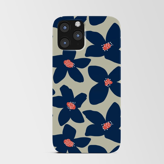 Blue flowers iPhone Card Case
