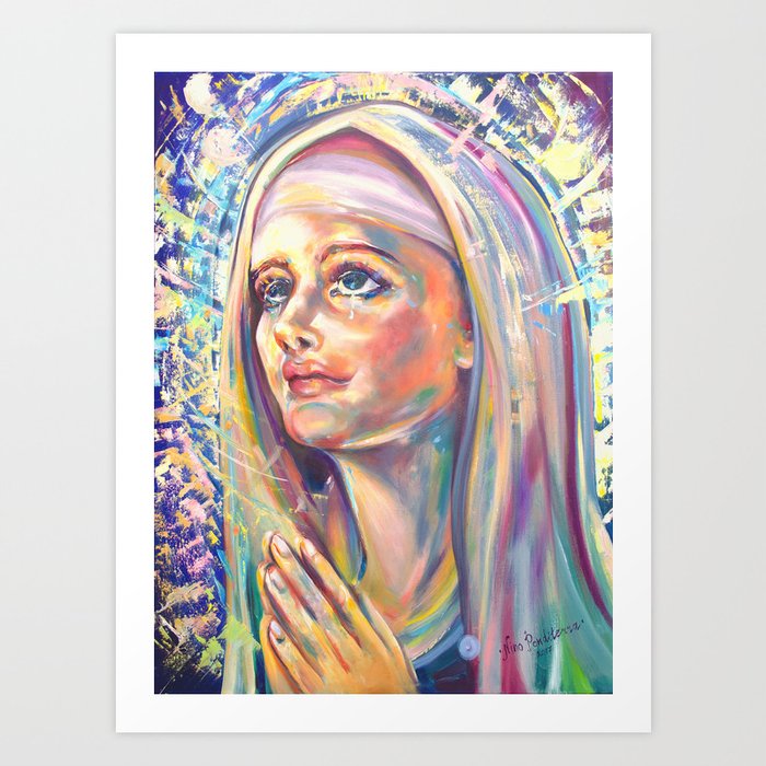 Saint Claire of Assisi, potrait Art Print