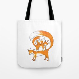 Fox Trio Tote Bag