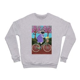 Siamese Cat Spring Bicycle Ride Crewneck Sweatshirt