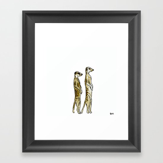 Meerkats Framed Art Print