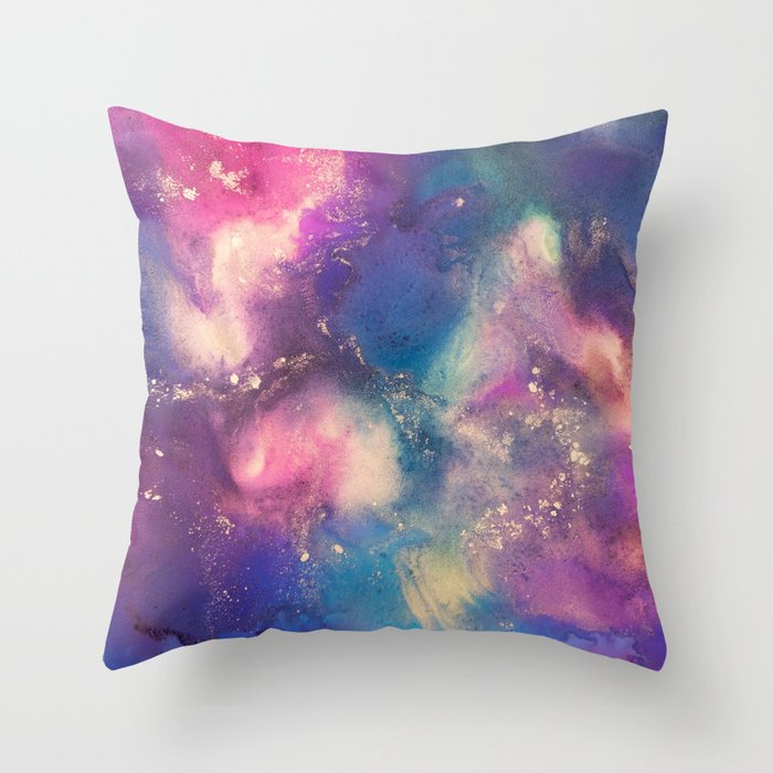 Alcohol Ink - Nebula 4 Throw Pillow