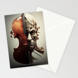 violoncello man Stationery Card