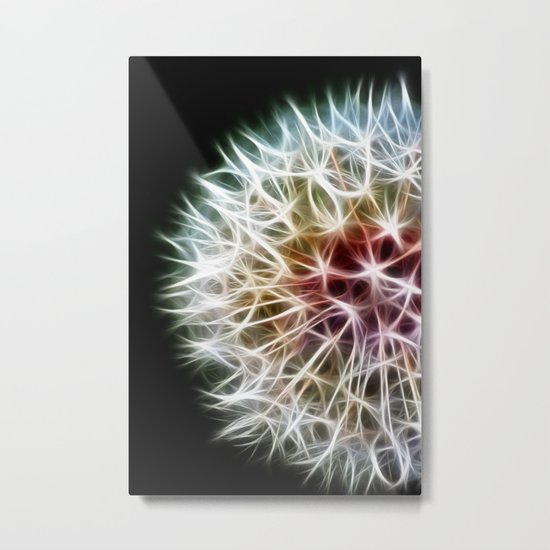 Fractal dandelion Metal Print