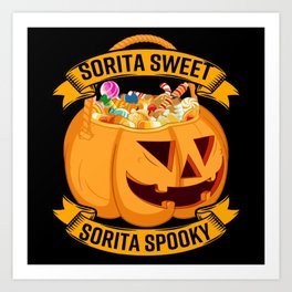 Halloween pumpkin sorita sweet spooky Art Print