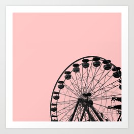 Ferris Wheel (Pink) Art Print