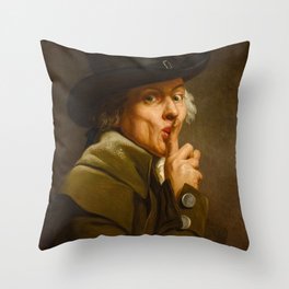 Self Portrait, The Silence, 1790 by Joseph Ducreux Throw Pillow