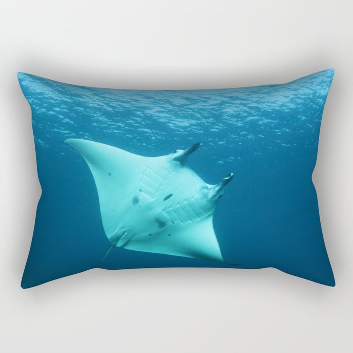 Beautiful manta ray's underbelly Rectangular Pillow