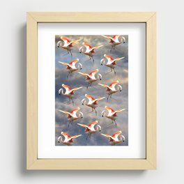 Flamingo World Recessed Framed Print