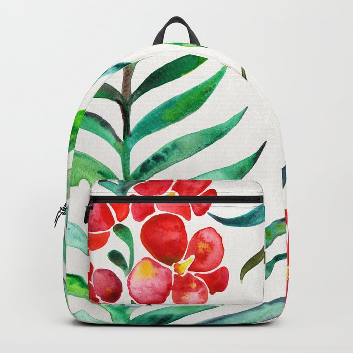 Blooming Orchid – Red & Green Palette Backpack