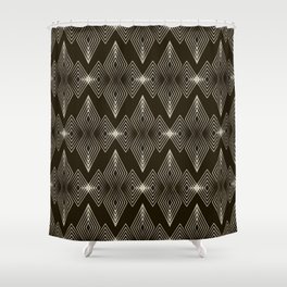 vintage seamless pattern ornament with stylized geometric elements background. Repeating texture modern graphic design Shower Curtain